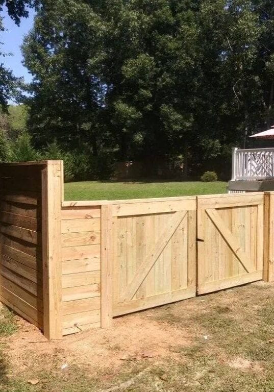 Wooden fence